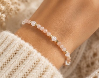 Sunstone Bracelet | JOY | Self EMPOWERMENT | HAPPINESS | Natural Gemstone | Boho Minimal Jewellery | Fine Bracelet | Adjustable | 4.5mm