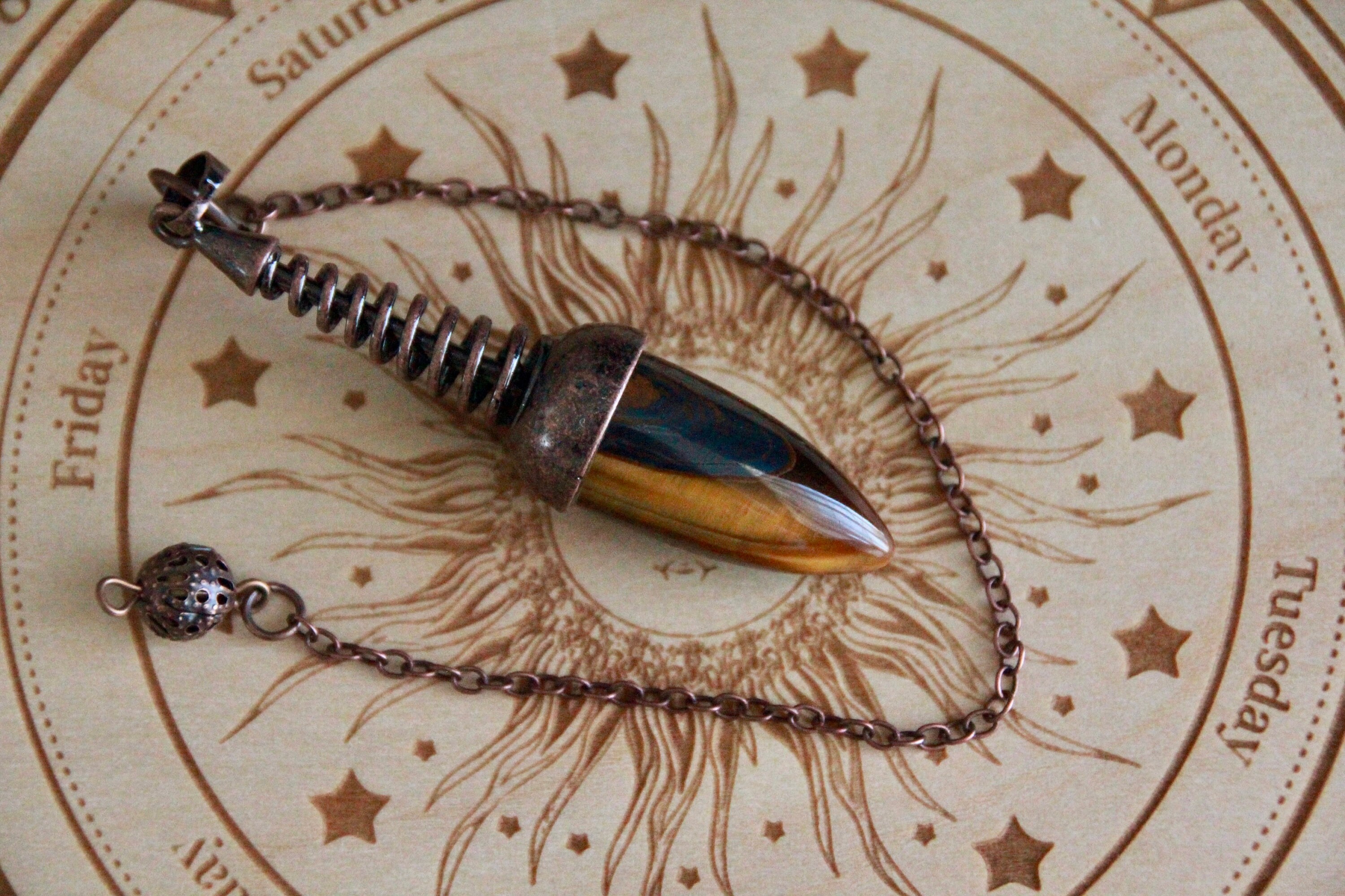 thumbnail image 2 of 5 Angel Board – Pendulum Dowsing Divination Board – Golden Angel 2 of 2