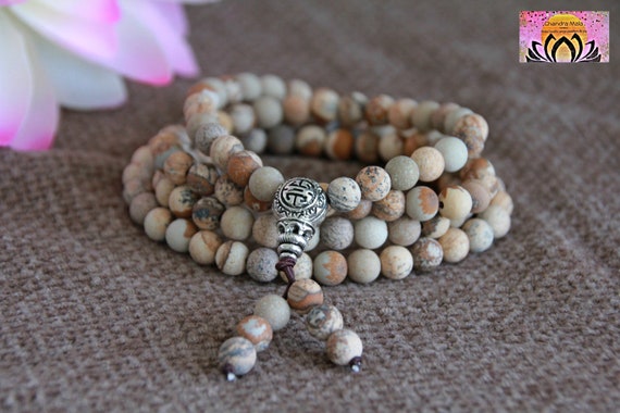 Jasper mala beads deals
