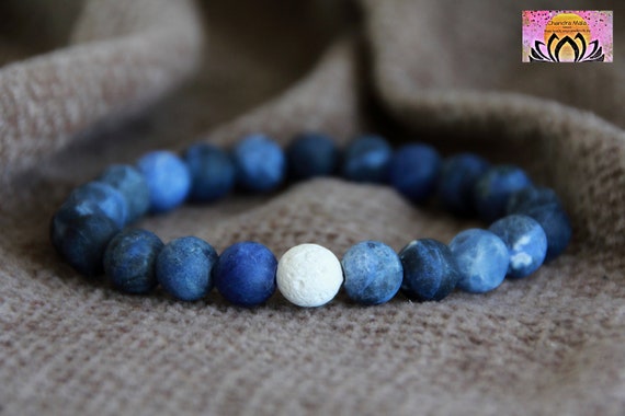 Chakra and Lavastone Mala Bracelet