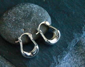 HOOPS+STUDS|Silver+Black
