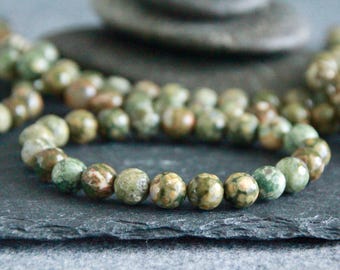 Rhyolite Bracelet | Self EXPLORATION | CREATIVITY | CHALLENGES | Heal the Past | Gemstone Stretchy Bracelet | Boho Jewelry | Unisex | 8.5mm