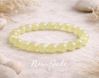 Jade Bracelet | New Jade Bracelet | CALMING | LUCK | CONFIDENCE | Natural Gemstone Bracelet | Crystal Bracelet | 8mm or 10mm