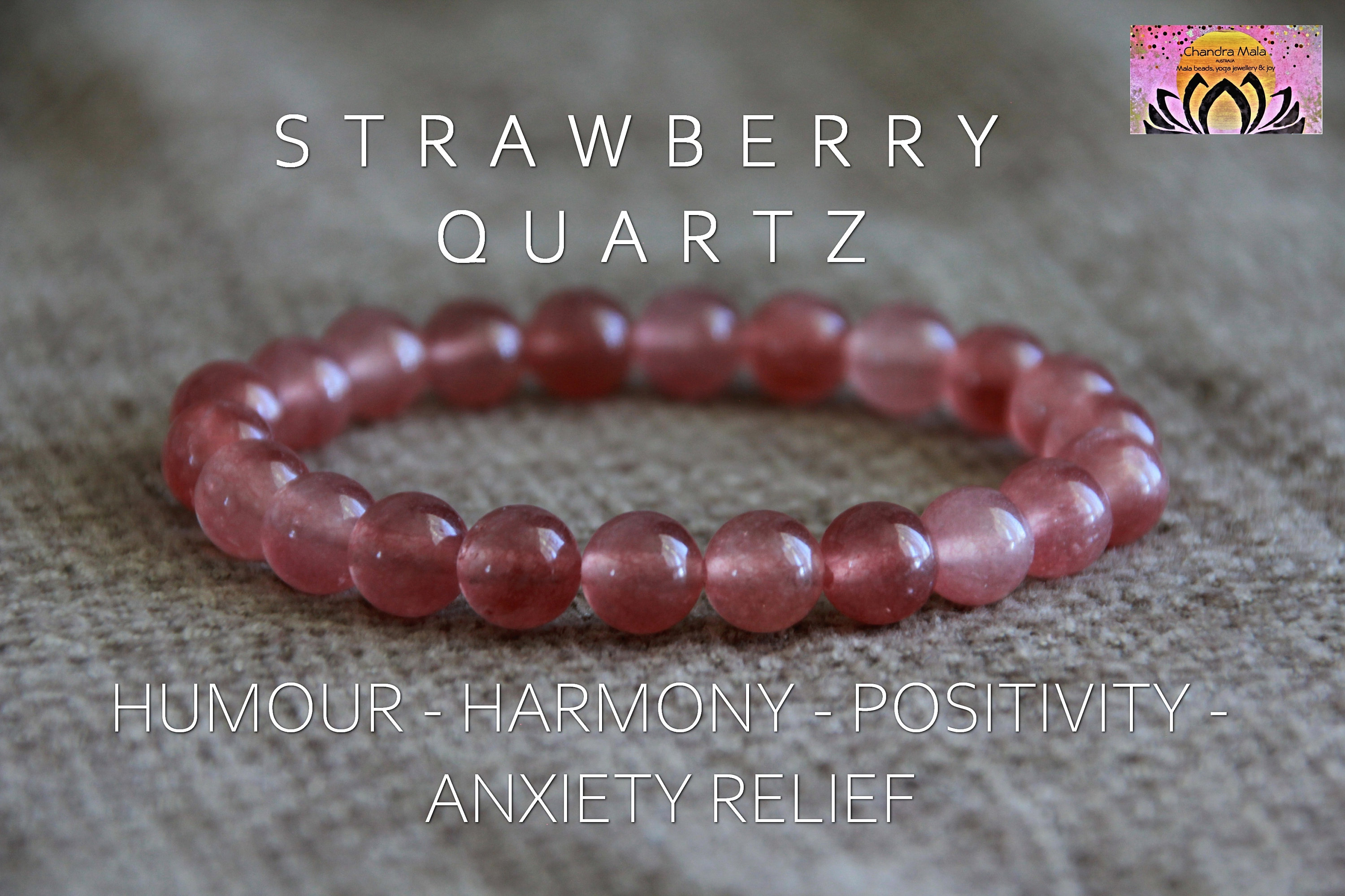Strawberry quartz bracelet best sale