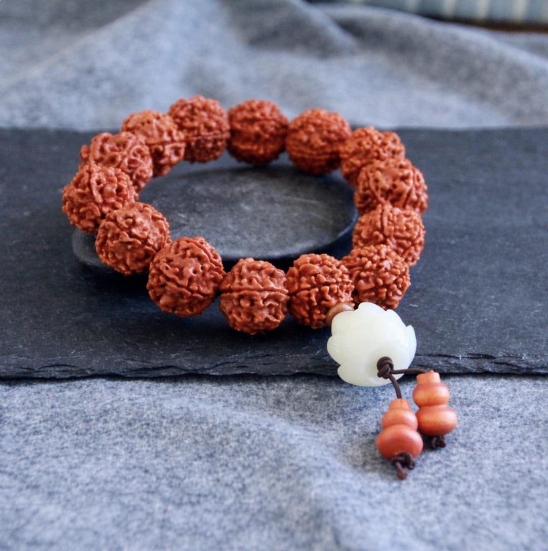Rudraksha Seed Mala Bracelet | Sacred Rudraksha Bracelet | 20mm