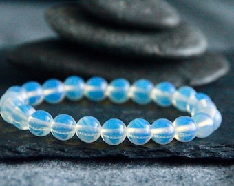Opalite Bracelet | ROMANTIC Relationships | SOOTHING | TRANSITIONS | Fatigue Depression | Stretchy Gemstone Bracelet | Quality Jewelry | 8mm