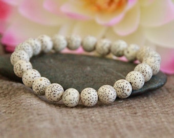 Lotus Seeds Bracelet | Sacred Lotus Bodhi Bracelet | Stretchy Stacking Beaded Bracelet | Boho Ethnic Bracelet | Original Handmade Jewelry