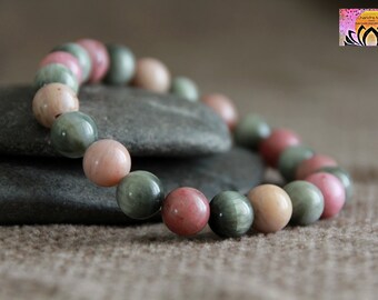 Rhodonite Eagle Eye Stone Bracelet-Self LOVE/STRESS/ACCEPTANCE/Purpose in life-Statement Bracelet-Gemstone Bracelet-Crystal Healing