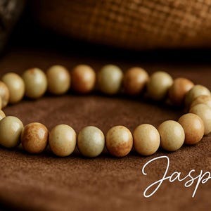 Jasper Bracelet | HARMONY | No FEAR | NURTURING | Natural Gemstone Organic Boho Bracelet | Intention Bracelet | 8mm | Unisex Jewellery