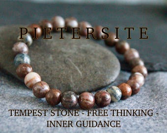 Pietersite Bracelet | Inner GUIDANCE | FREE THINKING | Tempest Stone | Gemstone Stretchy Bracelet | Crystal Healing Bracelet | Men Bracelet