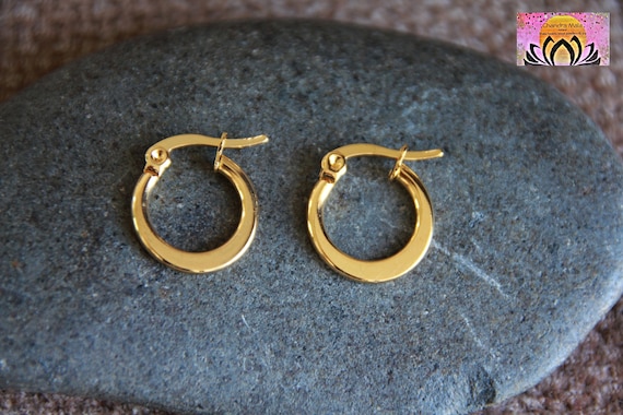 Gold sale flat hoops