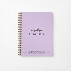 Faithful Teacher Devotional | Christian Devotional | 8.5x11 Printable PDF | Lilac | U.S. Letter Size