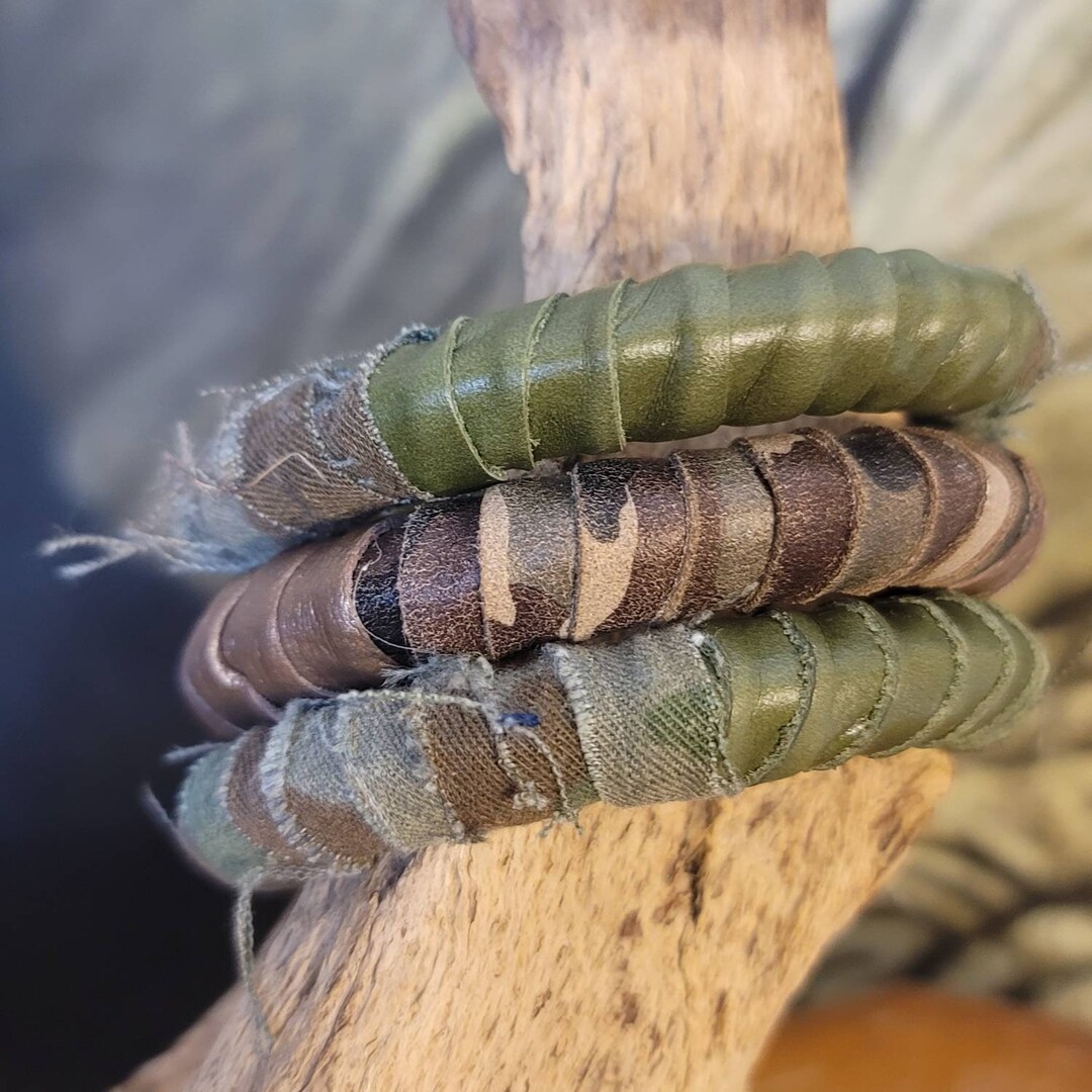 Camouflage Bangle Set, Camo Bracelets Etsy