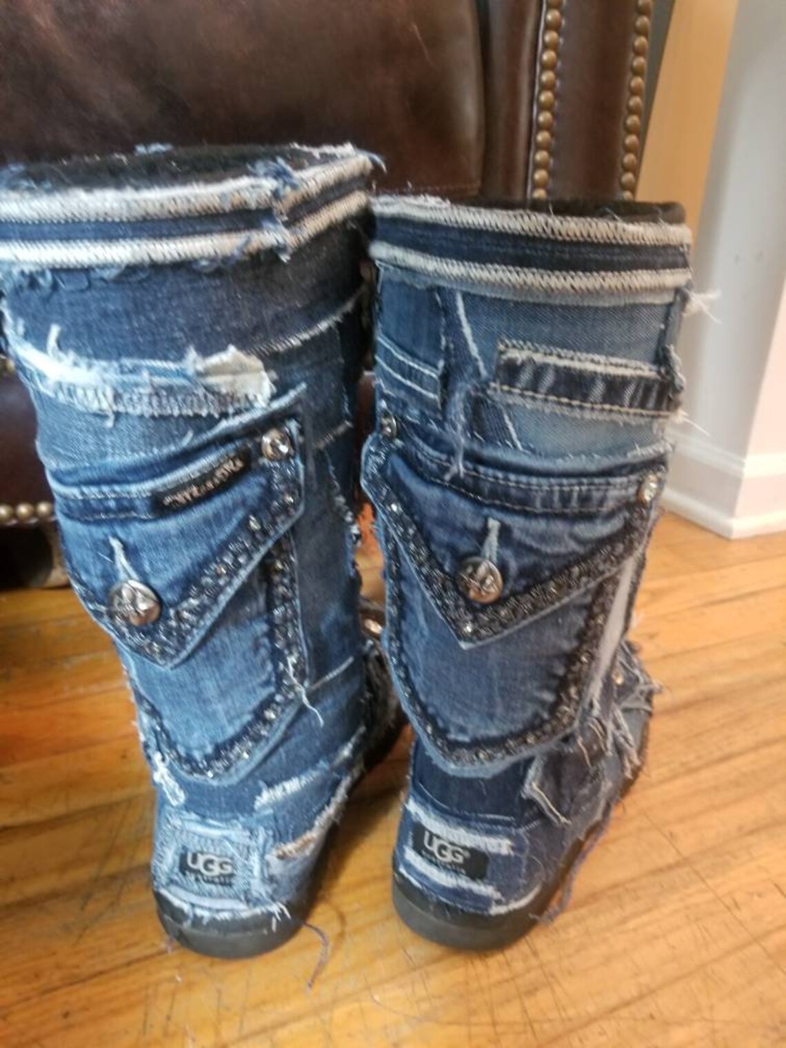 custom denim uggs