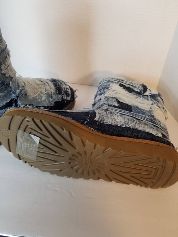 Custom Ugg Boots Distressed Denim Coverage. New Size 10 Ready to Ship Etsy Canada