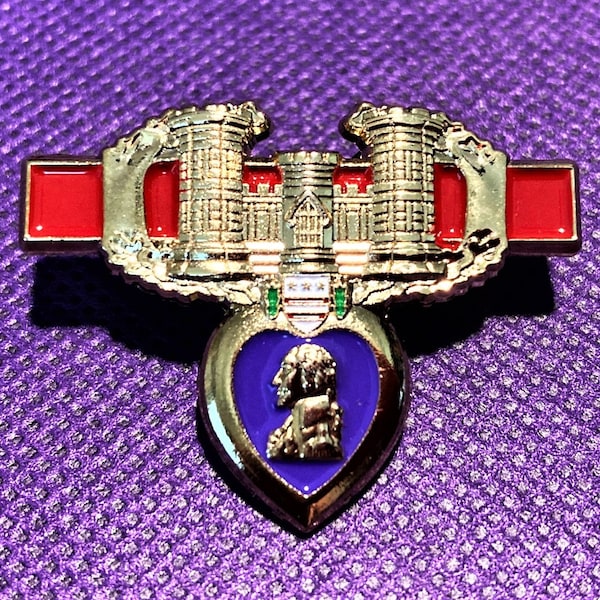 Combat Engineer Combat Wounded pin