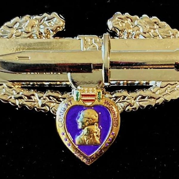 Combat Action Badge with Purple Heart Pin