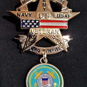 Vietnam Veteran All Veteran USCG US Veteran pin