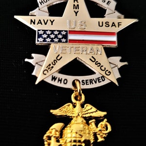 Vietnam Veteran All Veteran USMC US Veteran pin