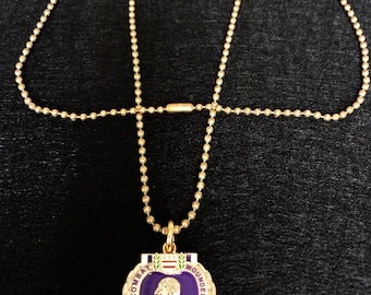 Purple Heart Combat Wounded Necklace