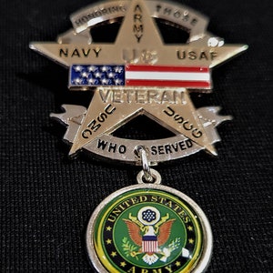 Vietnam Veteran All Veteran US Veteran pin