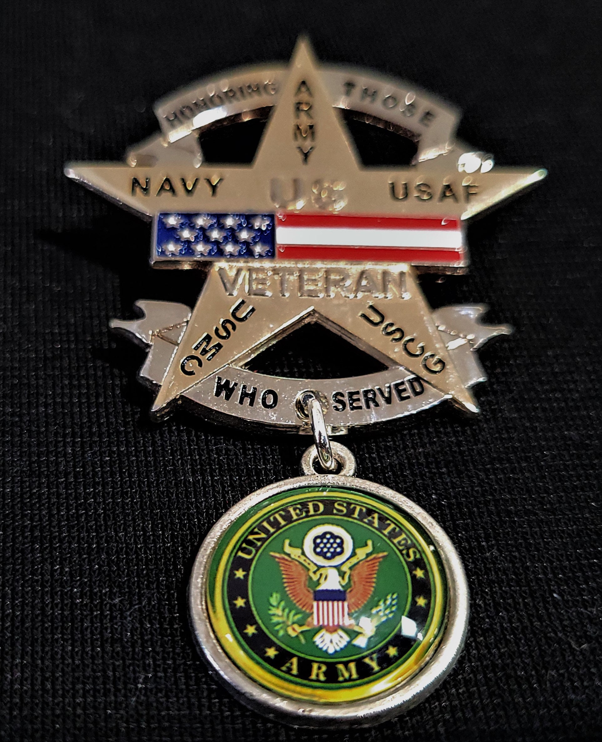 Vietnam Veteran All Veteran US Veteran pin