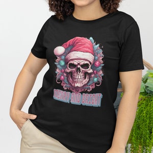 Fröhlich und hell lächelnd Schädel Unisex Jersey Kurzarm T-Shirt