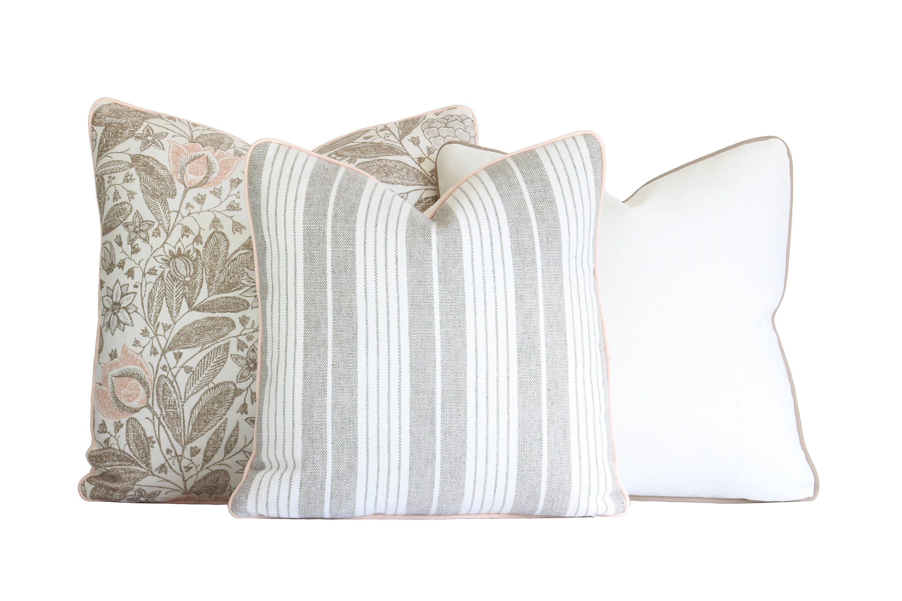 Off White/Ivory Linen Decorative Pillow Cover