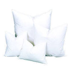 May include: Four white pillow inserts of different sizes. The pillows are all square and have a soft, fluffy texture.