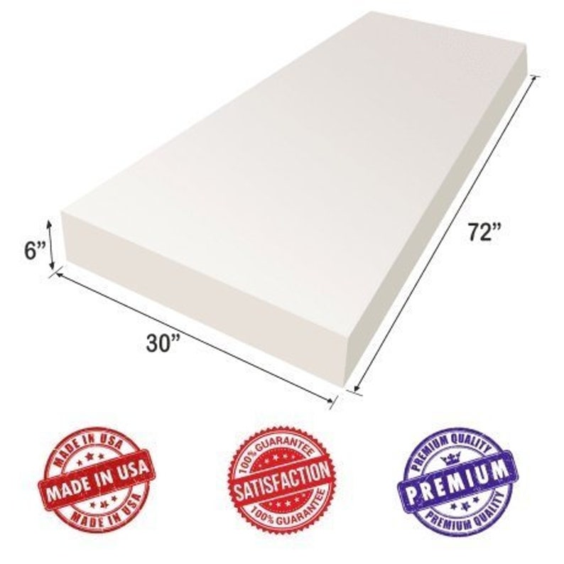 5x30x72 -Regular Density Support-Premium Luxury Quality- Good for Sofa Cushion Mattresses,... Upholstery Foam Cushion Sheet