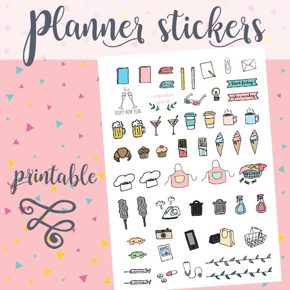 Printable Month Stickers for Bullet Journals and Planners, Watercolor Month  Sticker, Printable Stickers, Planner Stickers, Hello Month 