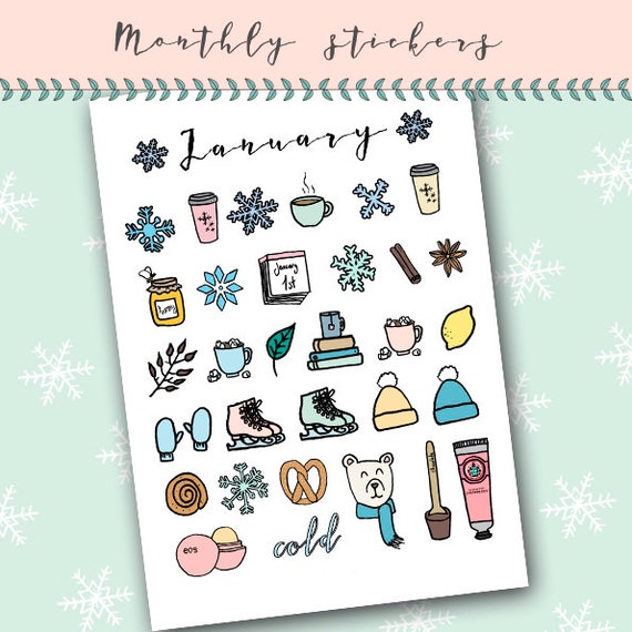 Cute hadn drawn planner and bulette journal stickers. Arts and crafts.  Sticker for Sale by Senpo