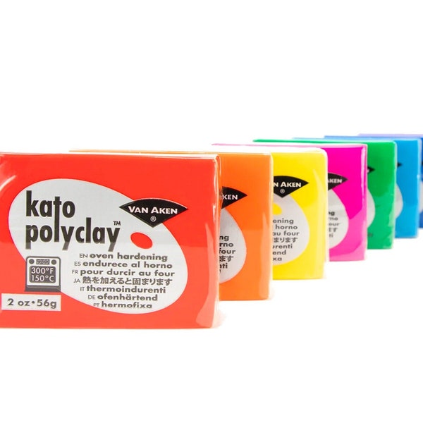 Van Aken Kato Polyclay 56g / 2 oz  Blocks Polymer Clay, Professional Art Clay - Choose Color/s - Standard, Neutrals, Translucent