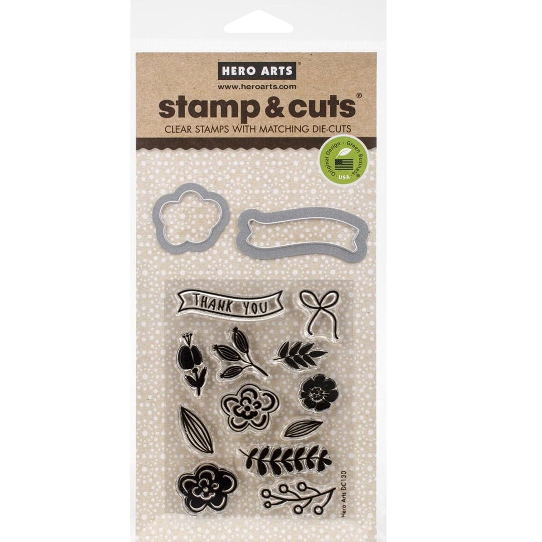 Hero Arts Stamp & Die Set - Flowers - 12 Stamps, 2 Dies - DC130 - Etsy