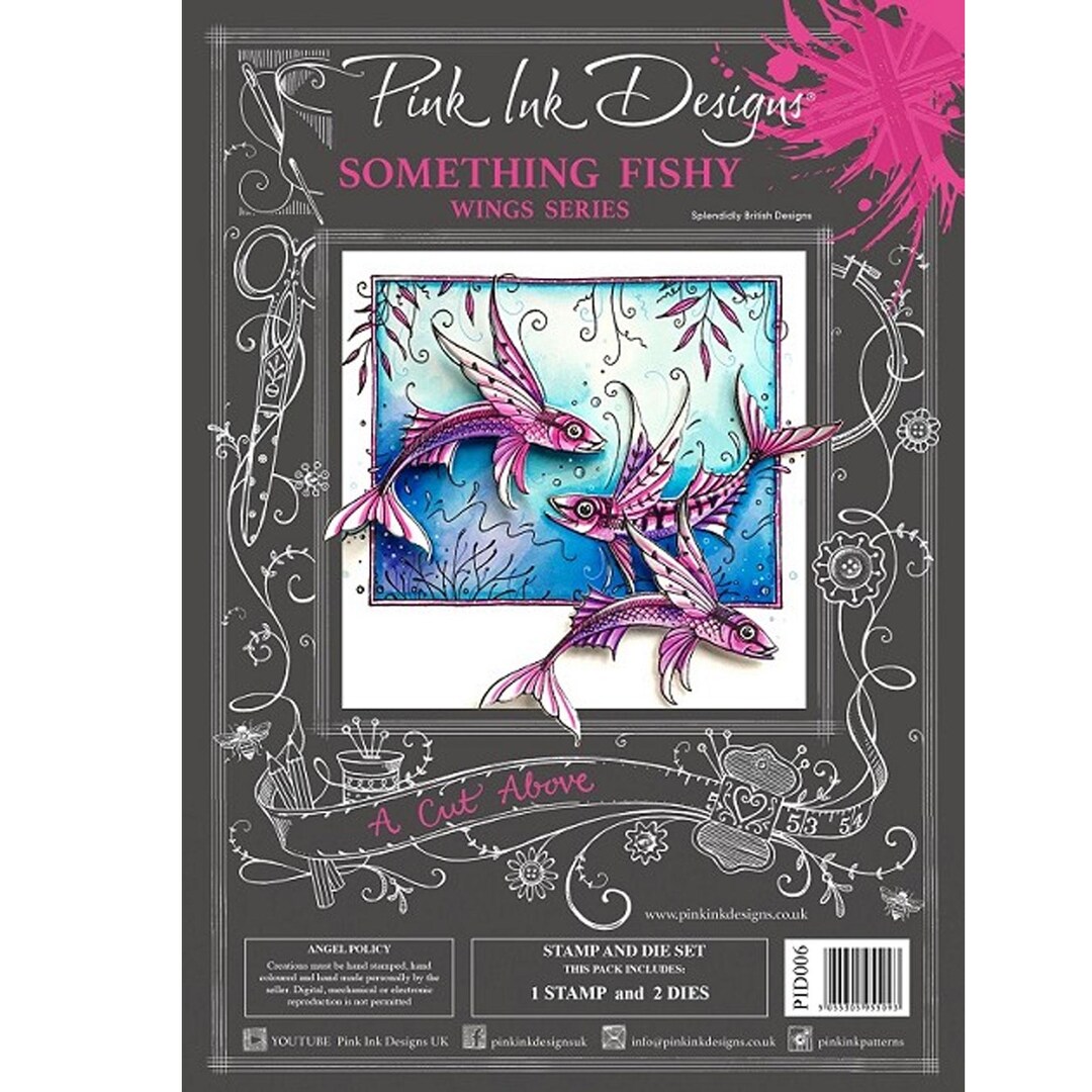 Pink Die Set Pink Ink Designs Clear Stamp & Die Set - Something Fishy [PID00} - Etsy