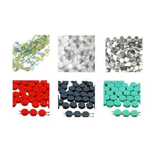 Honeycomb 2-Hole Czech Glass Beads, 6mm - Choose Color/s - 1 Strand (30 Beads)