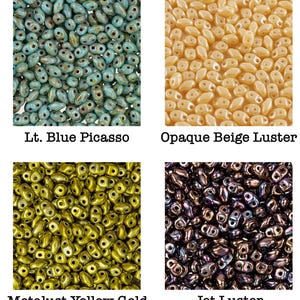 MiniDuos 8.5g Tube - 2-Hole Czech Glass Beads, Mini SuperDuos - Choose Color/s - New in Stock July &#39;25