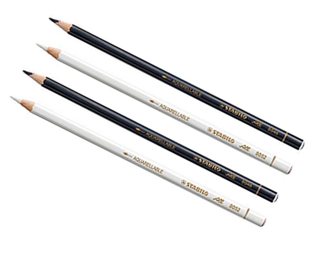 Stabiloall Water Soluble Marking Pencils, 4pack 2 Black, 2 White Etsy