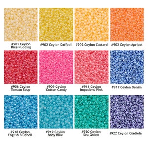TOHO 11/0 Glass Seed Beads, 10 grams - Choose Color/s - Round Japanese Rocailles - Luster / Ceylon / Silk