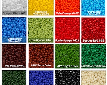 TOHO 11/0 Glass Seed Beads, 10 grams, Choose Color/s - Round Japanese Rocailles - Opaque / Matte Opaque / Metallic RESTOCK 11/4