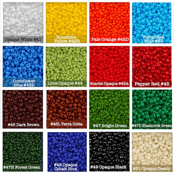 TOHO 11/0 Glass Seed Beads, 10 grams, Choose Color/s - Round Japanese Rocailles - Opaque / Matte Opaque / Metallic RESTOCK 11/4