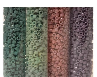 Miyuki Delicas, Custom Palette 'Gooseberry', 4x Mini Tubes - 11/0 Glass Seed Beads