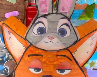 Zootopia Heads Pinata 24x18x4 or 24x18x8