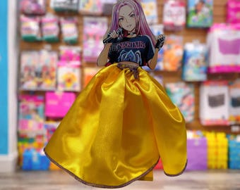 Double Sided Wooden Dress Centerpiece Kpop Demon Hunters Mira Theme Party Table Decor 9.5 in tall