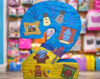 Blues Clues and Friends Inspired Any Number Custom Pinata New Size: (Proportional to 24inx18inx8in or Small 24x18x4