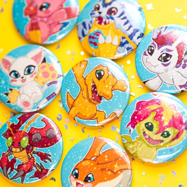 2.25” Digimon buttons