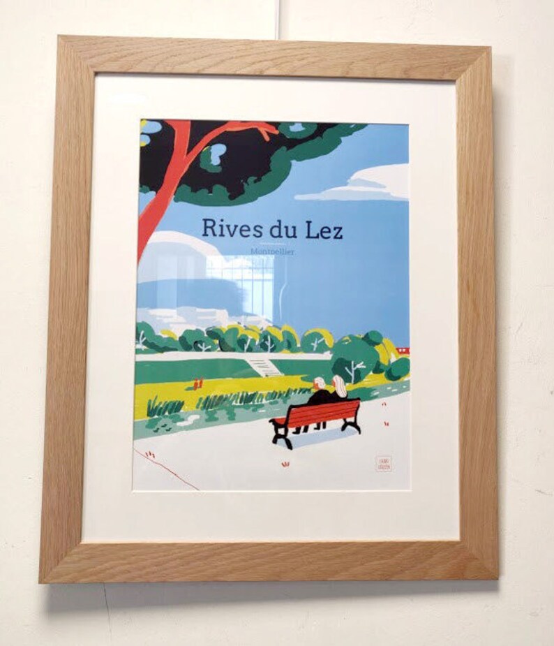 Affiche Rives du Lez Poster Illustration