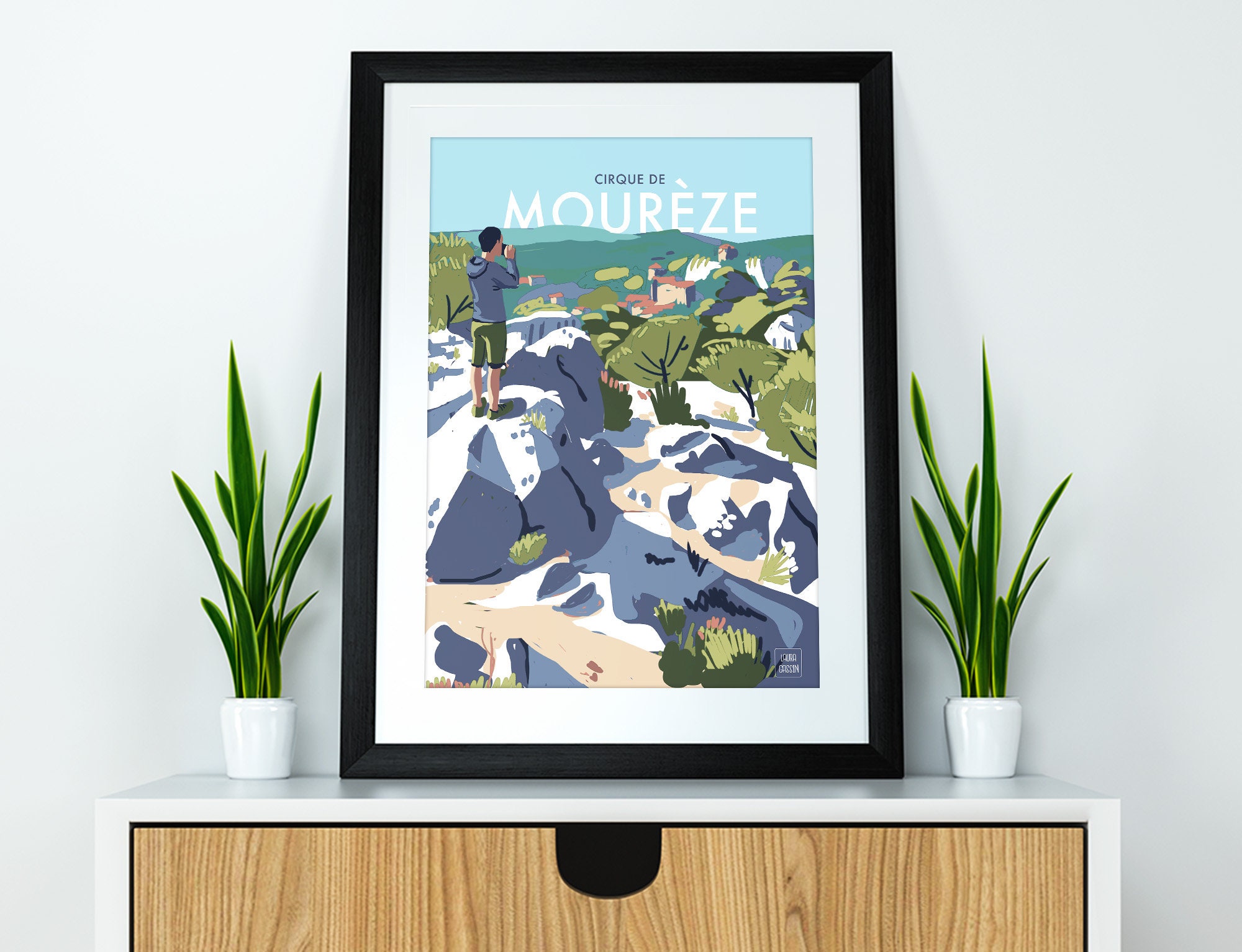 Affiche Cirque de Mourèze - Poster Illustration Montpellier