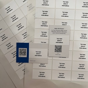 Contact Card Stickers | Contact Labels | JW Card | Field Ministry Sticker | Field Service Label | SMPW | Informal Supplies
