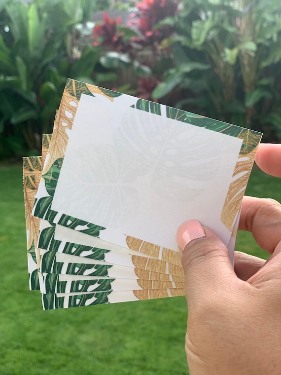 Monstera post its sticky notes note pads etsy